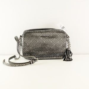 MICHAEL Michael Kors Medium Camera Bag Silver NWT!